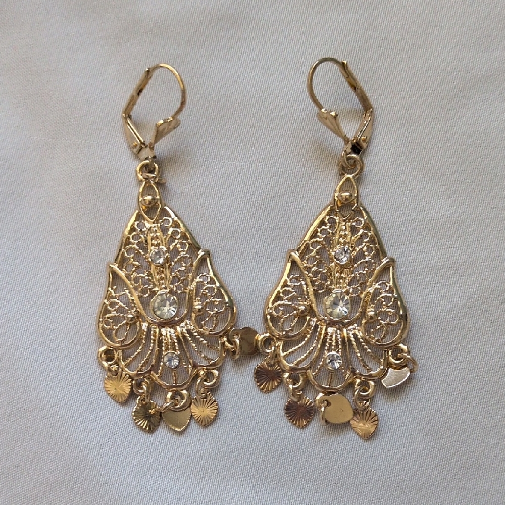Elegant Gold Dangle Earrings